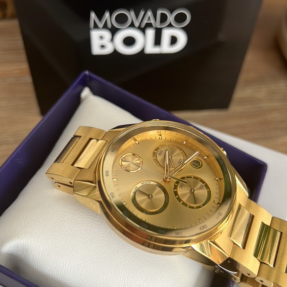 Movado Gold Watch for Women & Men - Picture 4 of 6